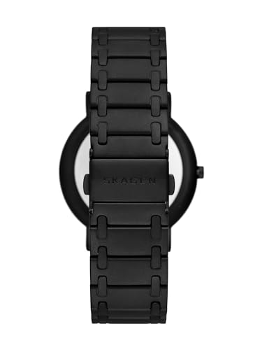 Skagen Men's SIGNATUR Three-Hand Black Stainless Steel Watch, SKW6914