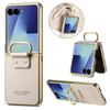 Prosty Retro Ultra Cienki Pozłacany Uchwyt Pierścieniowy Etui Telefonu Zapobiegające Upadkowi Dla Motorola MOTO Razr 70 50 60 Ultra Ochronne Tylne Etui