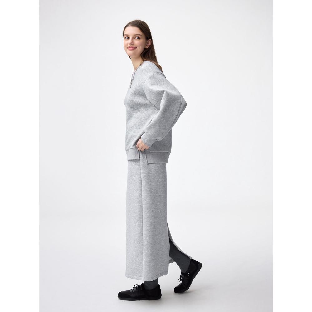 Gu By Uniqlo Puff Sweat Narrow Skirt+ec  Length 88.0 To 92.0 Cm 