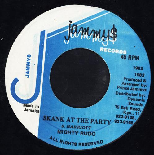 

7inch Record MIGHTY RUDO Skank At The Party NONE Jammys Records 1983 Jamaica Reggae Ska Dub Used