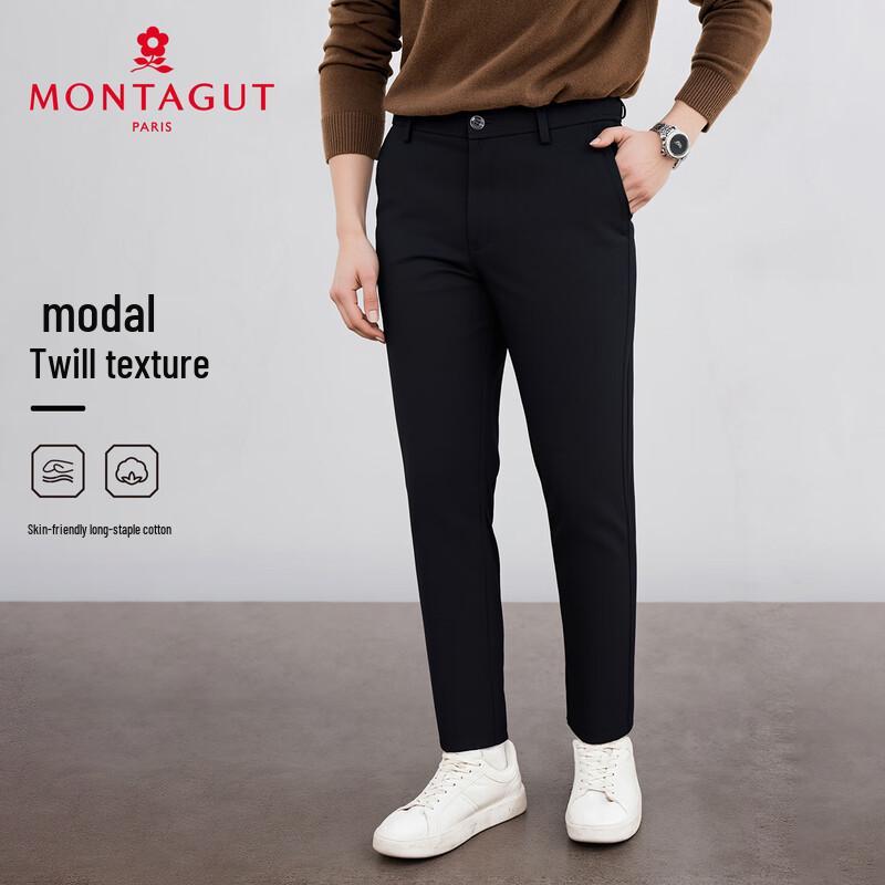 

MONTAGUT Men s Autumn Modal Blend Straight Casual Pants 38