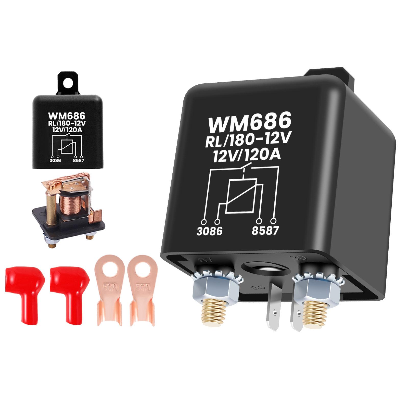 Remote Battery Disconnect Switch 12v Battery Kill Switch for Car, Truck, RV, Battery Kill Wireless Remote Control Relay Fobs 12V 120A NO Remote