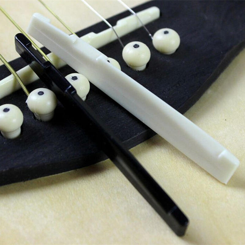 2 Set Ivory Buffalo Bone Bridge Saddle&Slotted Nut For 6 String Acoustic Guitar