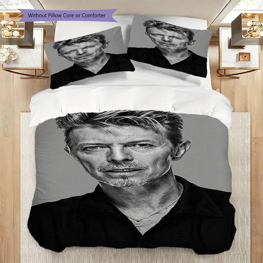 David Bowie Legend Threepiece Set 1 Duvet Cover 2 Pillowcase Without Core Bedding Set Soft And Comfortable Christmas Birthday Gift Bedding