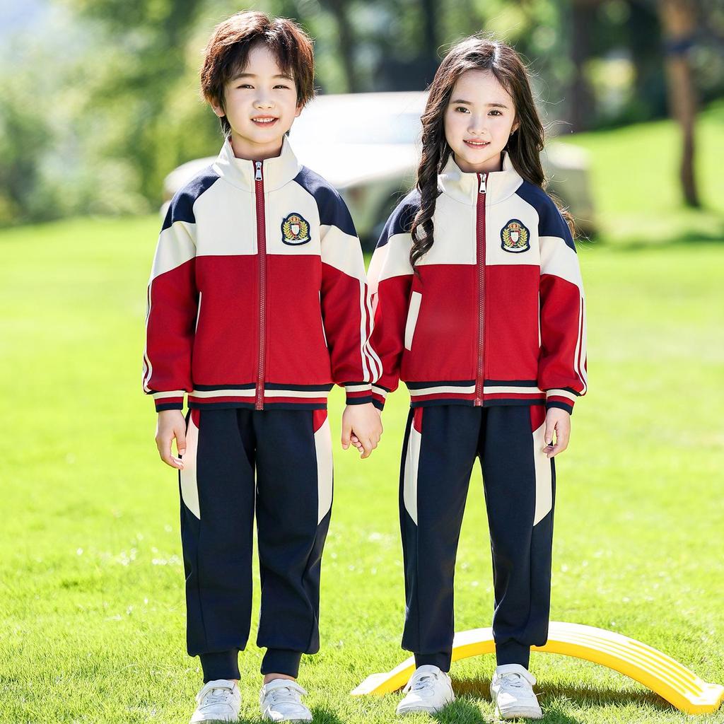 Spring & Autumn Baseball-Style School Uniform Set for Kindergarten and First Grade Sports Events