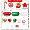 Christmas Balloon Set Candy Cane Aluminum Film Balloon Red Green White Christmas New Year Balloon Chain Arch Wreath Set