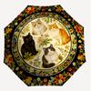 1PC Floral Pattern Cats Umbrella-8-Rib Reinforced, Automatic Open, Lightweight & Durable, Cute Fashion Accessory for Outdoor-K1257