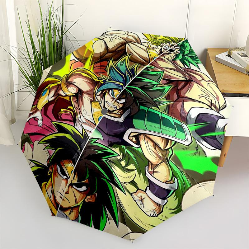 

1pc Dragon Ball Super Broly Outdoor Umbrella - Automatic Opening/Closing, Portable 3-Fold Design with 8-Rib Iron Frame - Perfect Gift for Fans, Travel