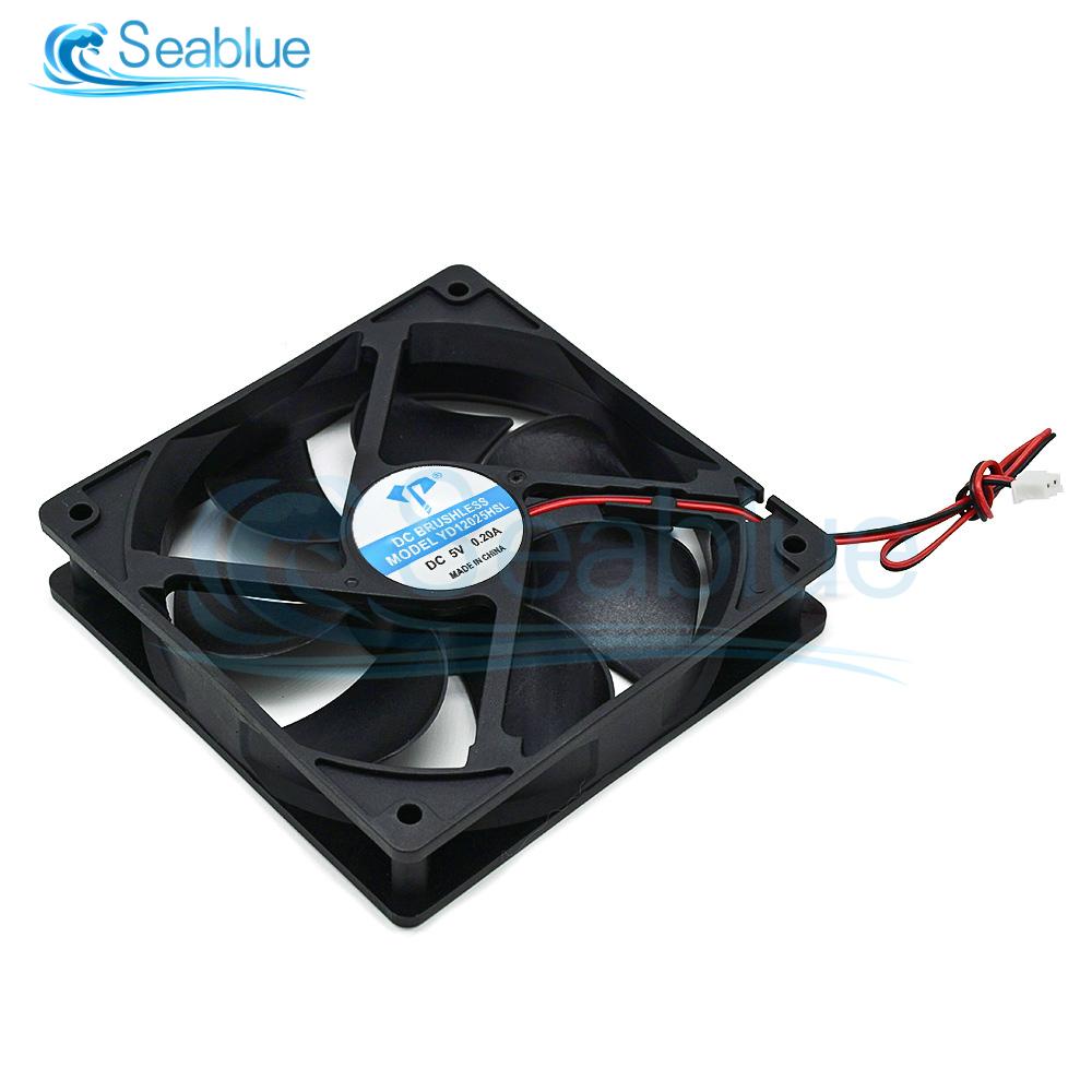 5Pcs 5V 12V 24V 0.2A 2.4W 120mm 12025 Oil Cooling Fan 120x120x25mm 2PIN DC Cooling Fan Quiet Industrial Fan for PC Computer Case