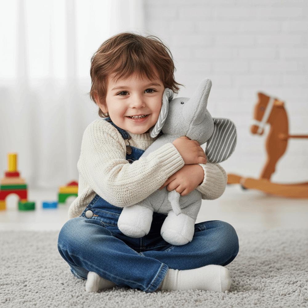 Soft Stuffed Animals Toys Gray Stuffed Dolls Sleeping Pillow Elephant Plush Pillow  Girl Boy