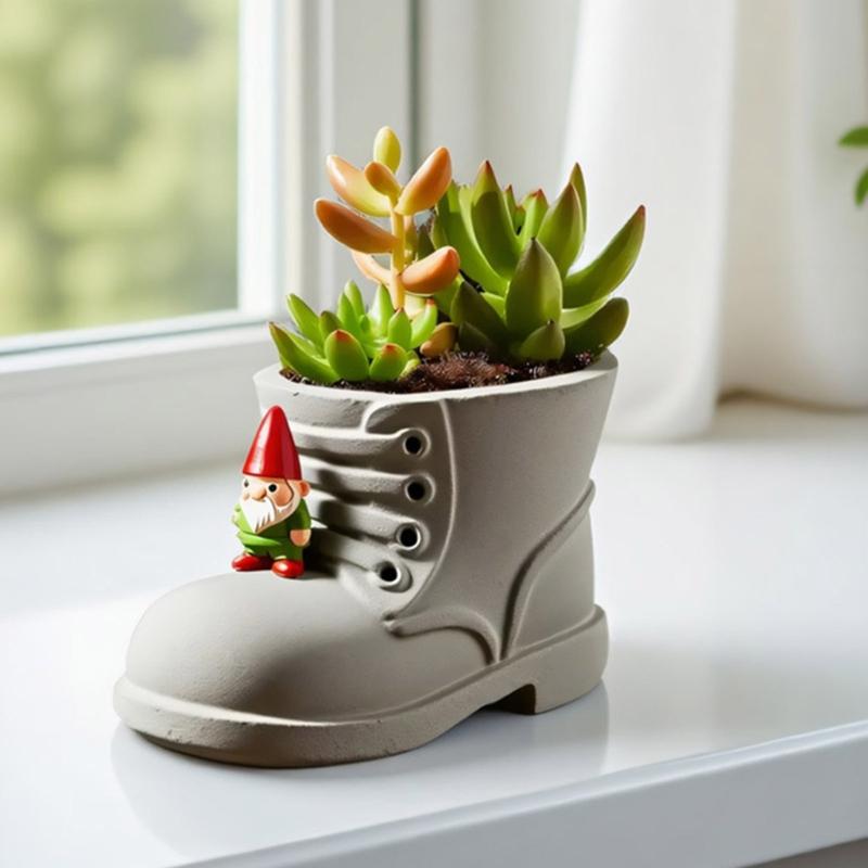 Multi Purpose Boot Shape Silicone Planter Mold For DIY Resin Jewelry Pot Candle Cup Making Unique Handmade Gift