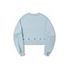 Li Ning X Pleasures Collaboration Printed Letter Crewneck Sweatshirt Women sweatshirt Forget-Me-Not-Blue AWDTC06-2