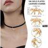 Beebeecraft 1 Box 10Pcs 18K Gold Plated Leopard Cheetah Charms Small Three Dimensional Animal Brass Jewelry Findings with Hoop for DIY Necklace