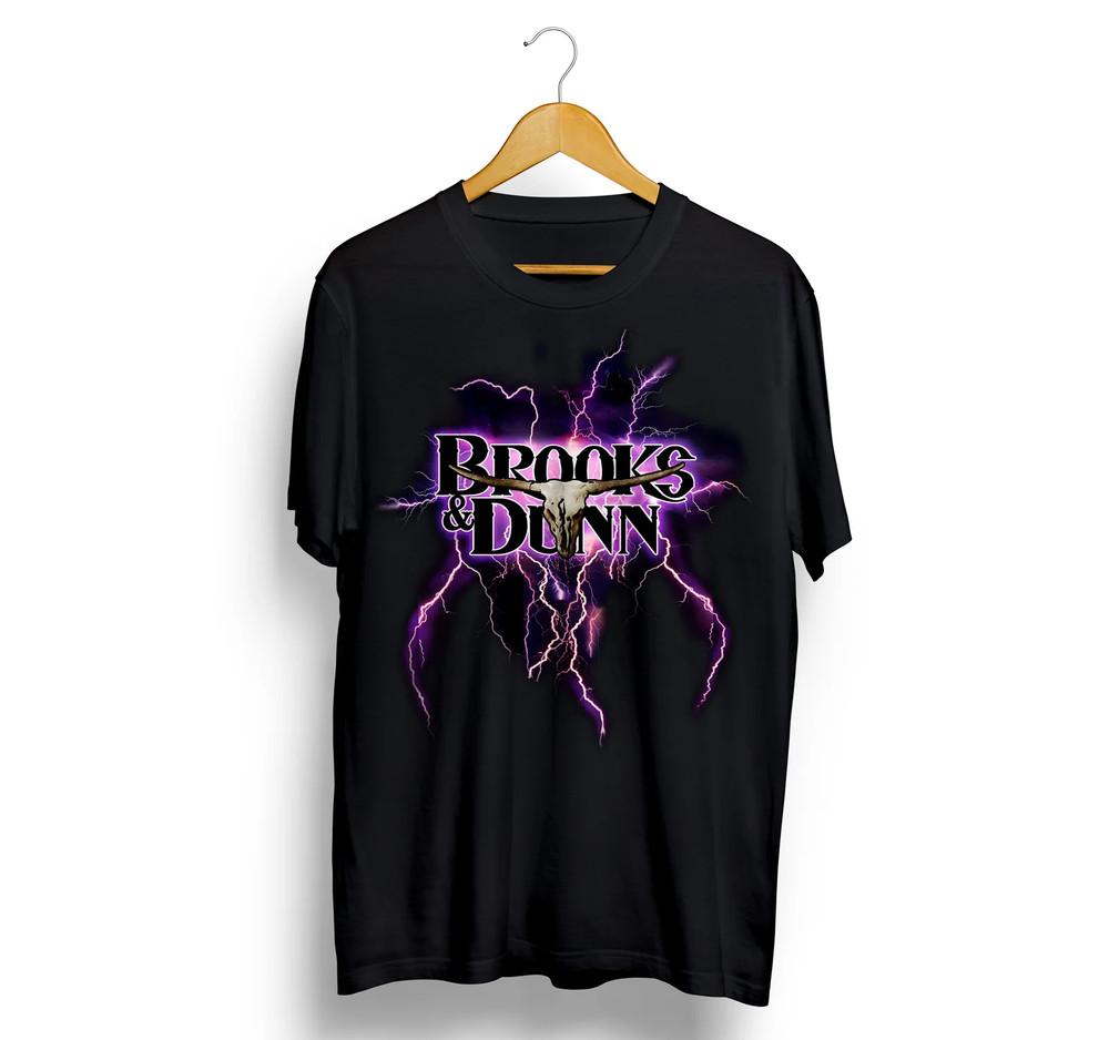 NEW Brooks amp; Dunn 90#039;s Lightning Black All Size TShirt Unisex T-Shirt M