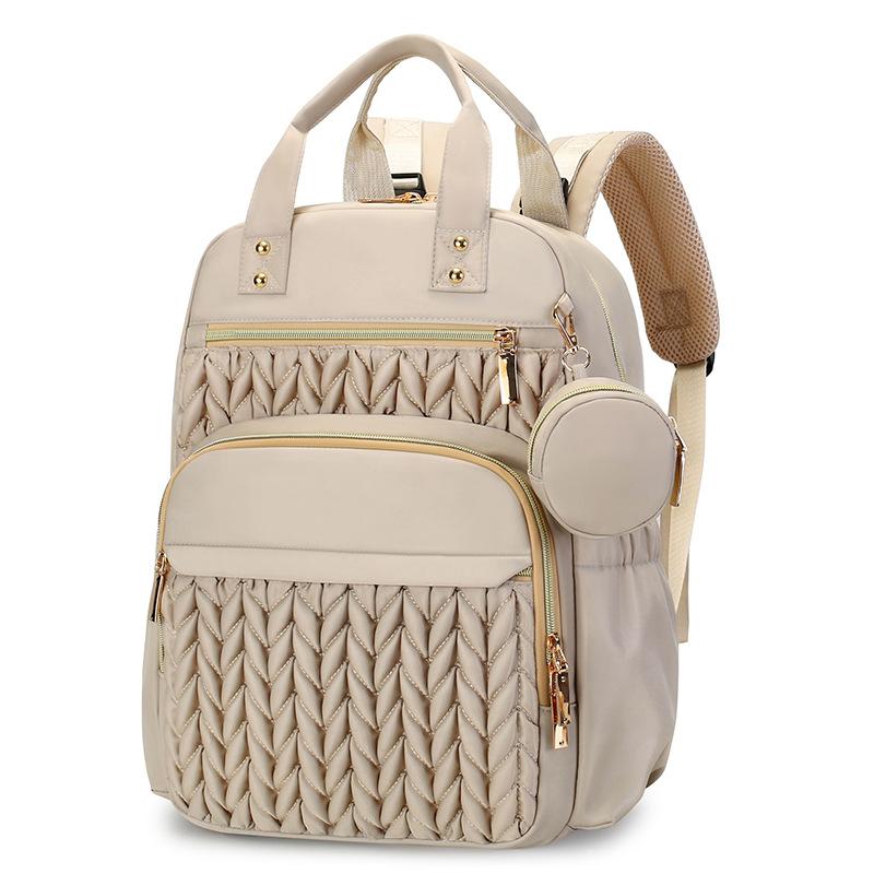 New Style Mommy Bag, Outdoor Backpack with Shoulder Straps, Diaper Pad, Bottle Storage Bag, Large Capacity Mother and Baby Bag