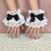 1Pair Ruffled Wrist Cuffs Lace Maid Cosplay Bracelet Sweet Hand Sleeve  Lolita