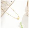 Women Fashion Simple Love Heart Titanium Steel Clavicle Necklace Jewelry