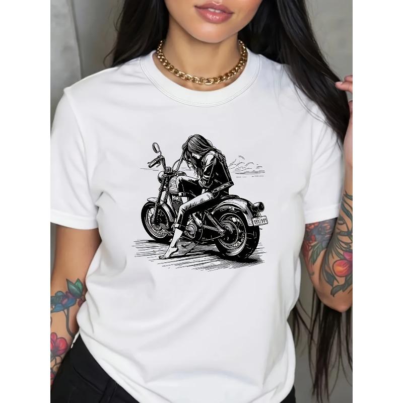T-shirt Casual a Maniche Corte Primavera ed Estate, da Donna