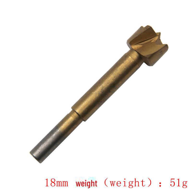 7-Piece Titanium-Plated Hinge Drill Set for Woodworking and Door/Window Installation