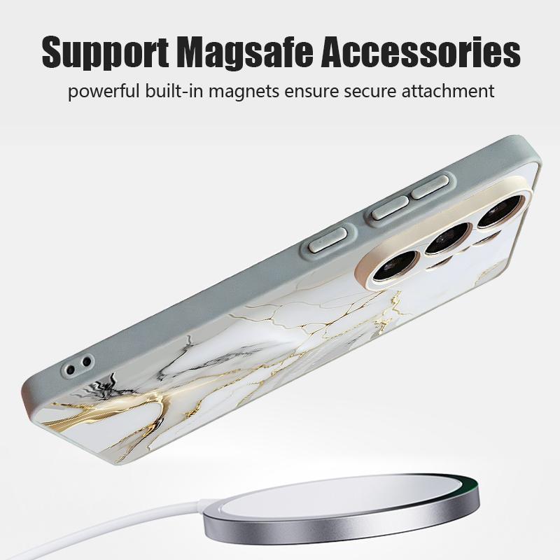 Magnetisch Für Magsafe Hülle Für Samsung Galaxy S26 Ultra S25 Edge S24 Plus S23 FE S22 A17 A54 A55 A56 A57 5G Sandstein Marmor Muster Abdeckung