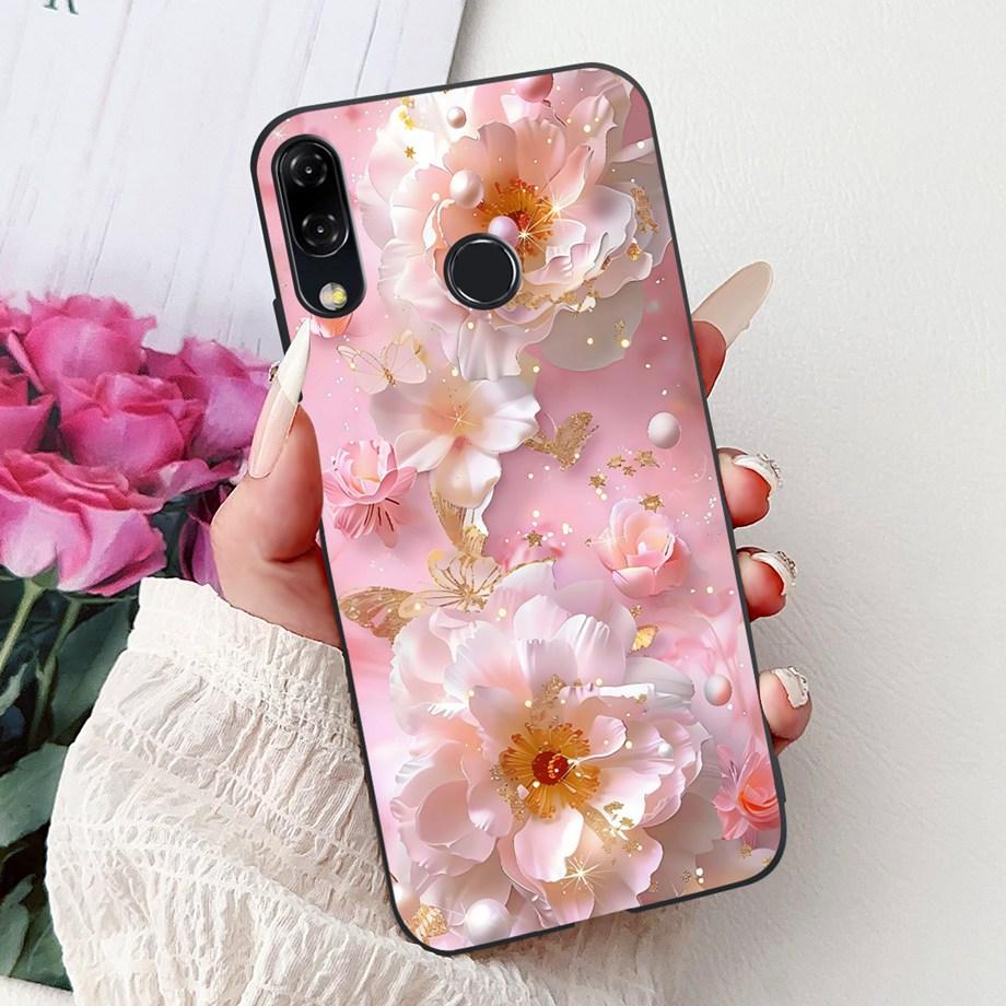 Luxury Matte Silicone Soft Case For ASUS ZENFONE 5 8 3 ZE620KL ZE520KL ZB602KL ZB601KL ZS590KL Capa Flower Loving Heart Funda