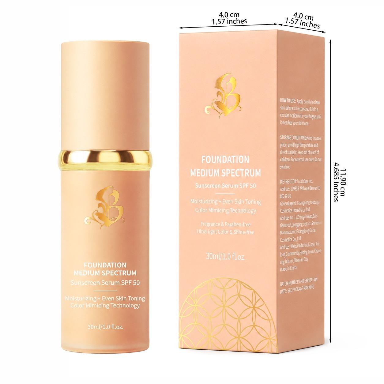 4 In 1 Color Changing Foundation Cream Concealer Long Lasting Hydrating No Caking Durable Comfortable Texture 1 PC