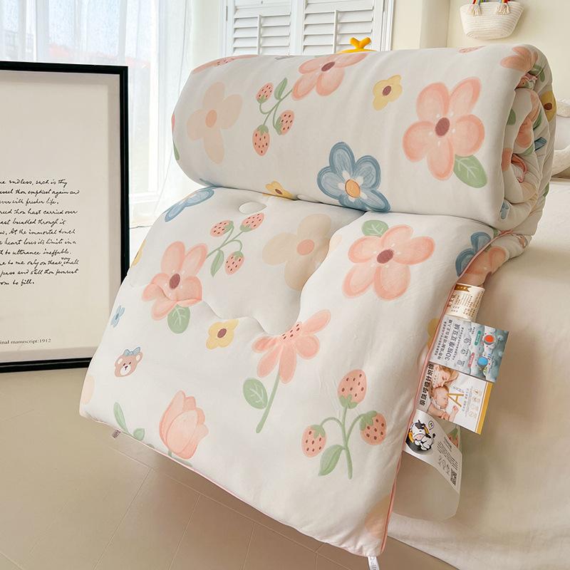 

Соевое одеяло класса А для мам и малышей, трикотажное хлопковое детское пуховое одеяло, одинарное, двойное, утолщенное, осенне-зимнее, соевое одеяло с сердечником 150*200cm