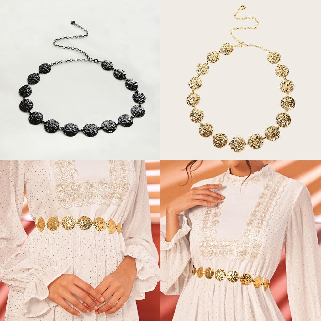 Retro Metall Damen Hüftkette Mit Geschnitztem Blumendesign Für Sommerfestival Zubehör