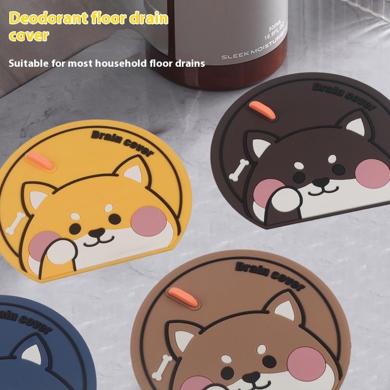 Sewer Floor Drain Cover Deodorizer Bathroom Silicone Deodorant Mat Thickening Kitchen Toilet Toilet Insect-Proof Floor Drain Mat