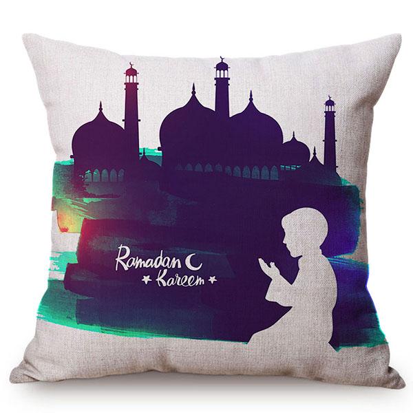 Muslim Child Celebrate Eid Ramadan Necessary Decorative Throw Pillow Case Children Like Room Cartoon Sofa Cushion Cover Cojines