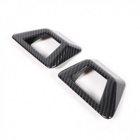 Carbon Fiber Rear Fog Light Lamp Trim Cover Guards For Hyundai Santa Cruz +