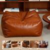 Sgabello contenitore in pelle PU Copertura impermeabile per pouf Ottomana contenitore riempibile Copertura per ripostiglio