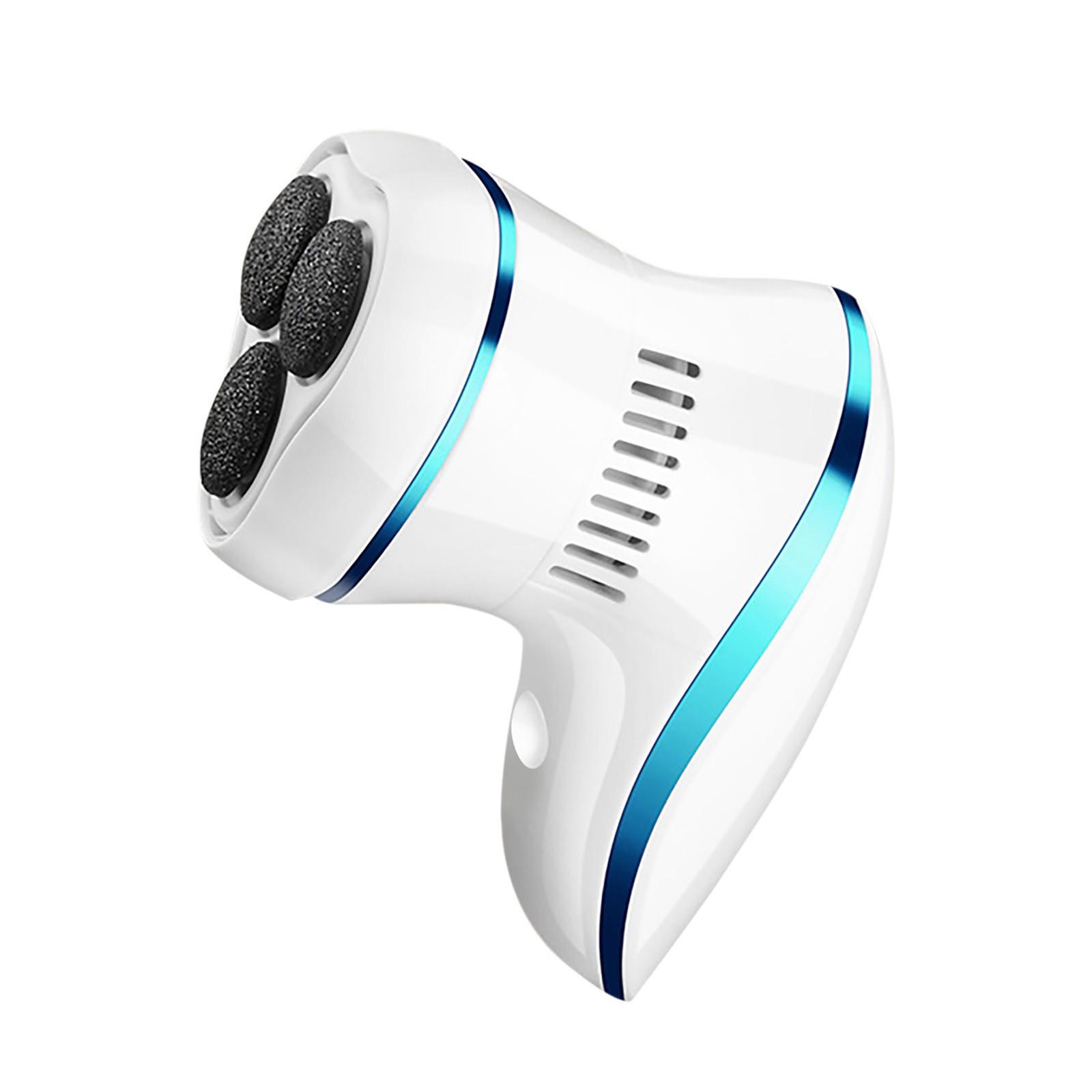 

Новая электрическая шлифовальная машинка для ног с тремя головками, USB электронная пилка для удаления мозолей синий