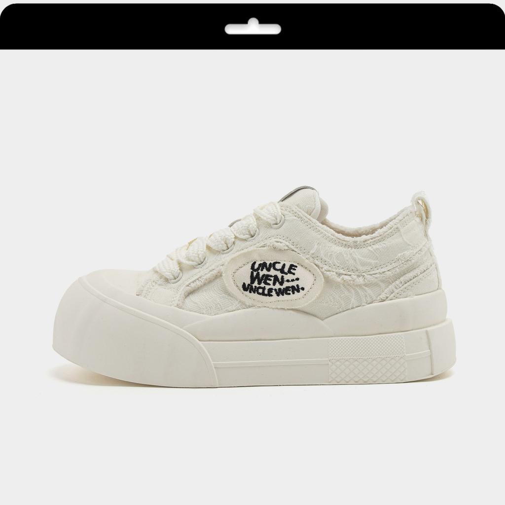 "Ziyan" Cloud Shoes~ Spring New Thick-soled Round Head Niche Design Xiaoxiang Canvas Casual Board Shoes Women