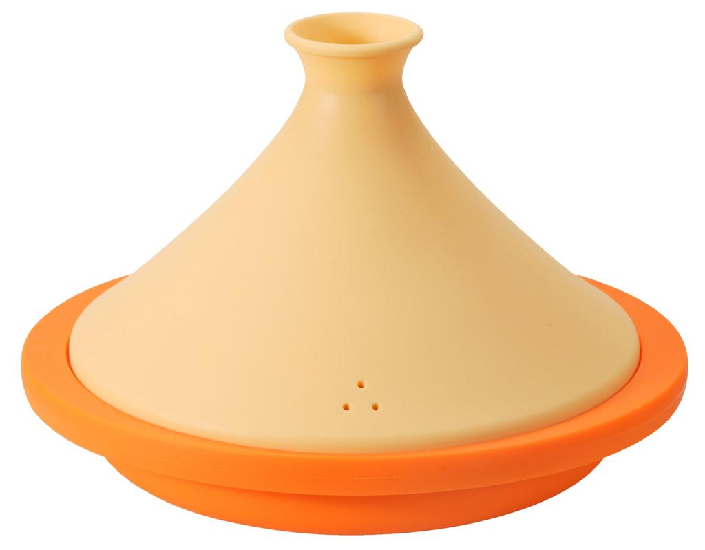 Silicone Tajine Pot, 20cm, Valencia Orange, with Recipe
