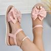 Fashion Women Anti-slip Trend Sandals 2025 New Summer Lightweight Sandals Fashion Beach Casual Slippers Outdoor Bow Tie Flat Shoes Home