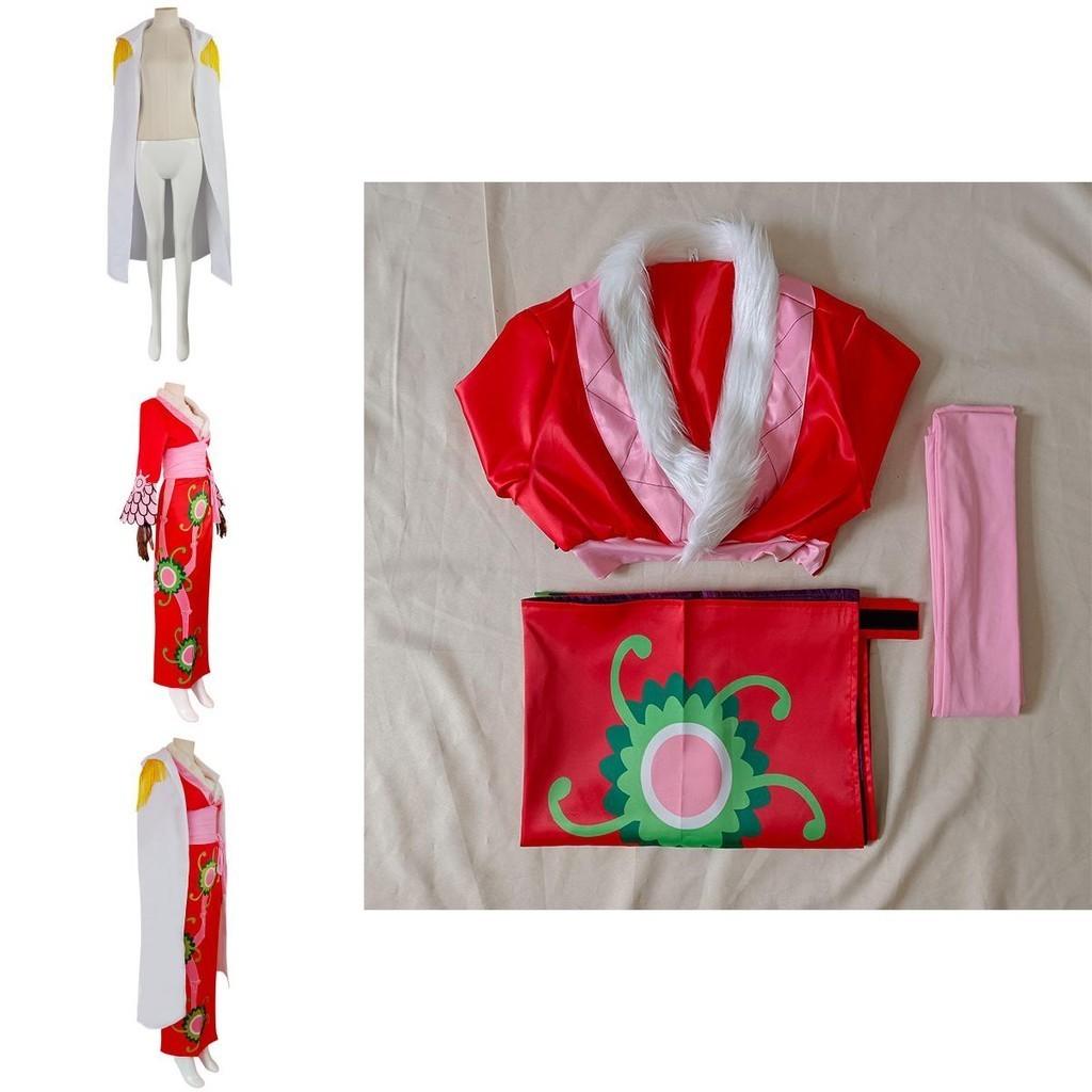 Anime One Piece Empress Hancock Cosplay Clothing Red Cheongsam Kimono Element Costume