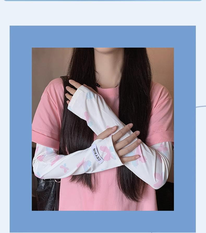 Women's Sun Protection Arm Sleeves - Thin Ice Silk, Anti-UV, Ideal for Cycling and Driving, 2025 New Style