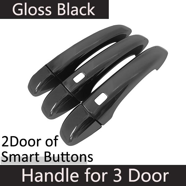 For Renault Kangoo 3 Gloss Black Outer Door Handle Cover Creative Sticker Trim Car Protective Film Styling Accessories