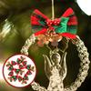 6Pcs Christmas Bell Mini Bowknot Decoration Creative DIY Material for Tree Hat Party Home Adornments Bow-Knot Decor