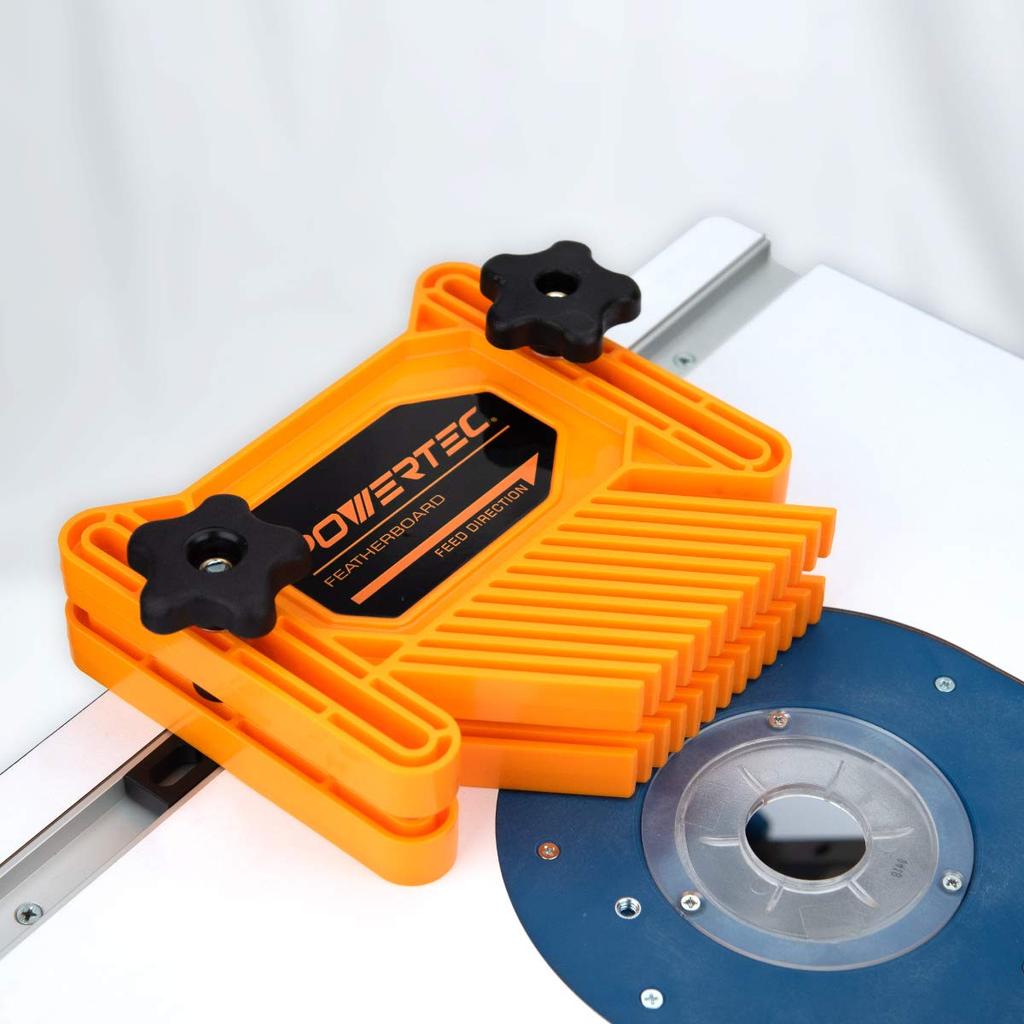 POWERTEC 71393 Feather Board Woodworking Feather Board Double Square Kickback Prevention Table Saw Fence for Table Saw Router Table Woodworking Tool