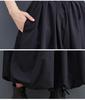 2024 Spring High Waist Slimming Elastic Tie Lantern Midi Skirt