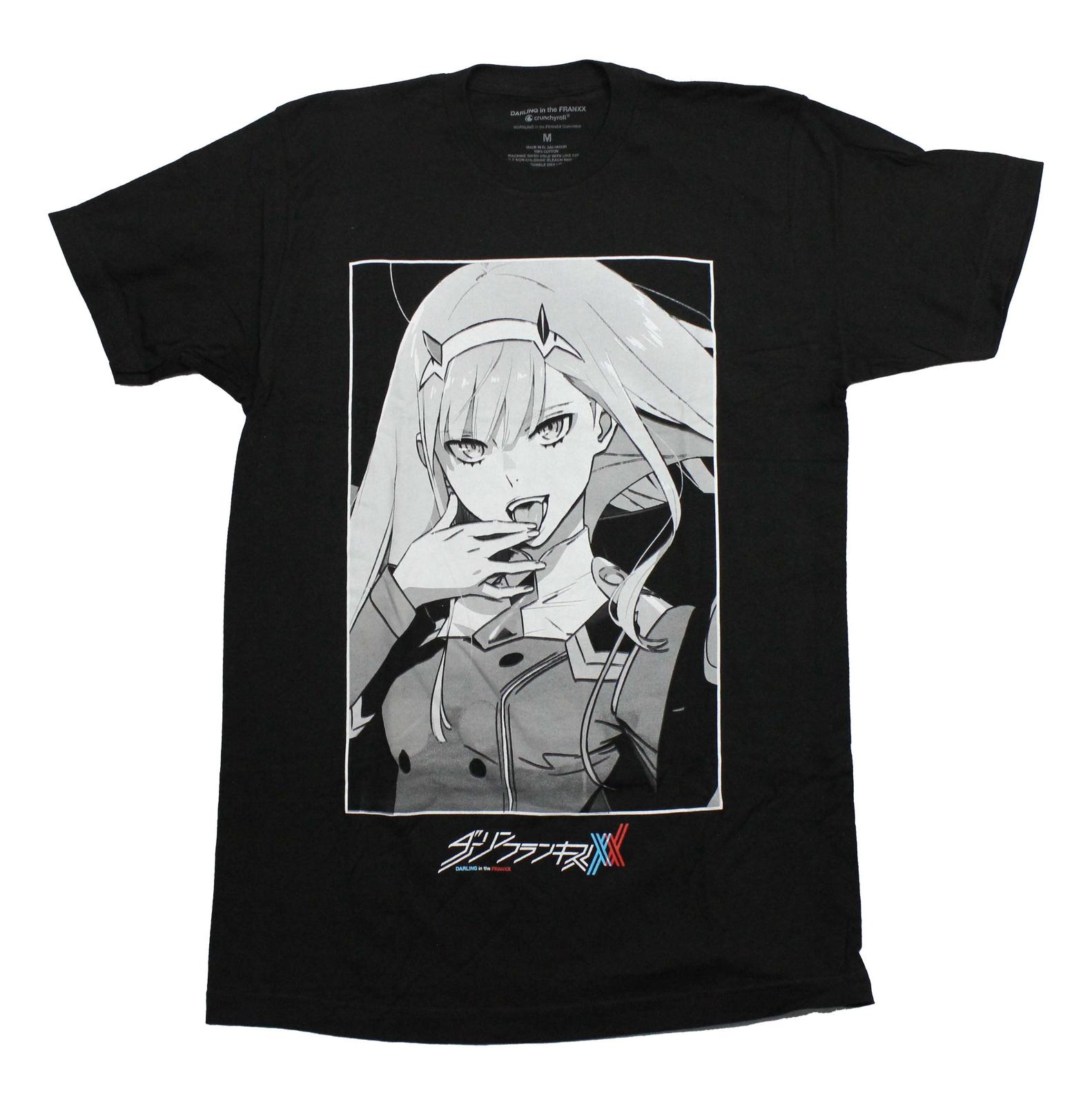 Darling in the Franxx New Adult T-Shirt - Zero Two Grayscale Image XXL