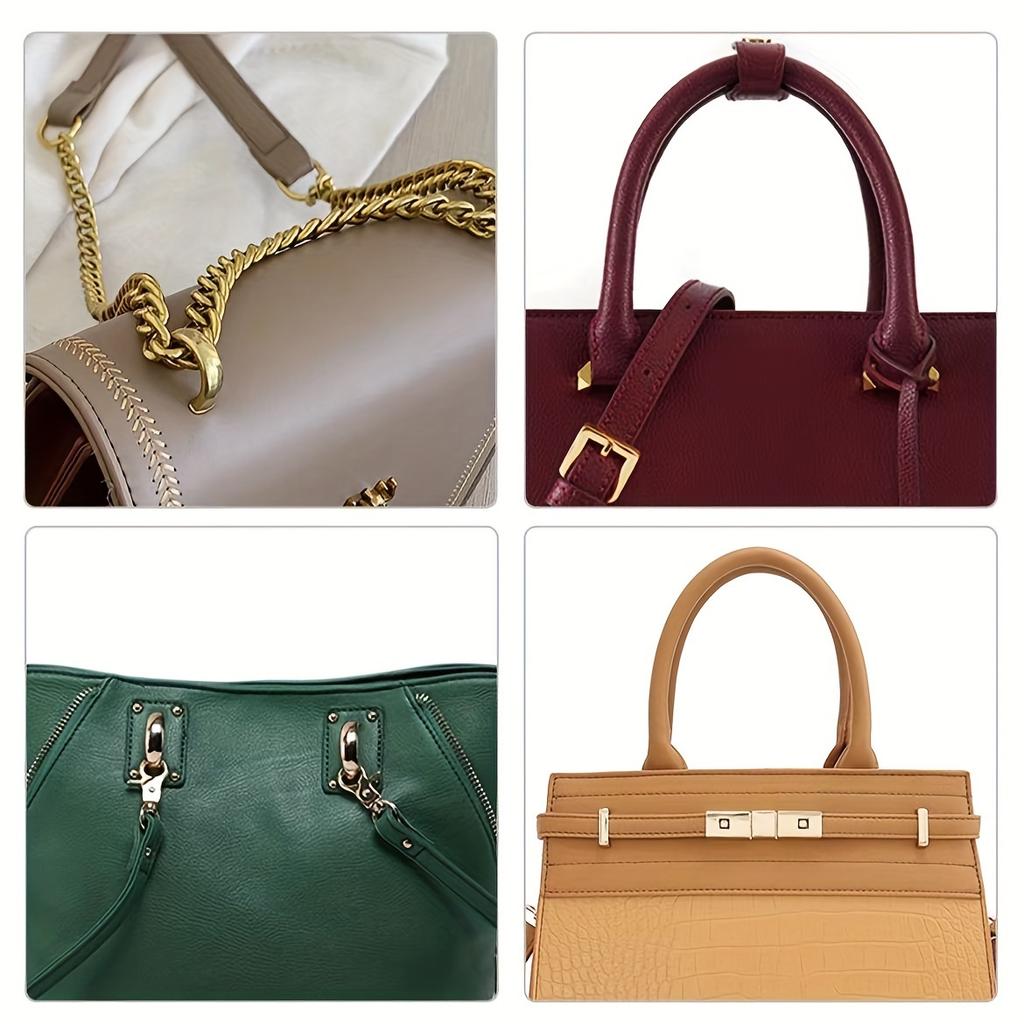 Set of 10 Golden Arch-shaped Buckles Suitable for Handbags and Shoulder Straps - Adjustable Chain Buckle Suitable for Luggage and Fashion Accessories