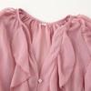 2025 Spring/Summer Women's Casual V-Neck Layered Long-Sleeve Shirt