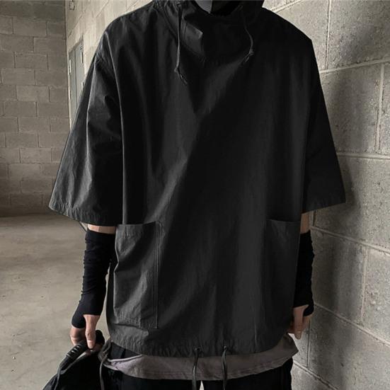 Buy Hooded Half Sleeve Pullover Top 