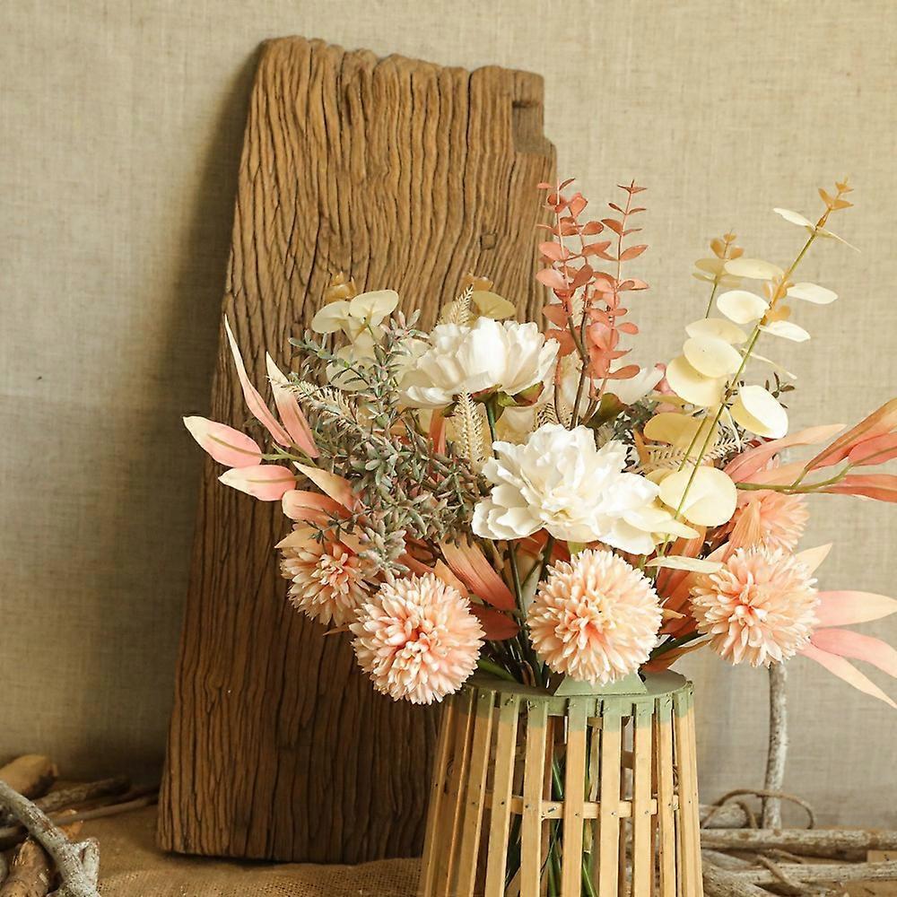 Artificial Flowers, Centerpieces Coffee Table Decor, Silk Flower Arrangements for Home Decor Indoor Fake Flower Bouquet for Dining Room Wedding