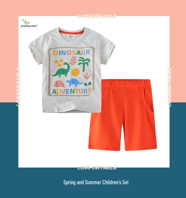Kids' Summer Short Sleeve Two-Piece Set: Toddler Boys' Shorts and Tee Outfit