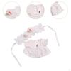2Pcs Dolls Dress and Headband, Miniature Clothes Accs, Handmade Clothing Costume for 15-20cm Girl