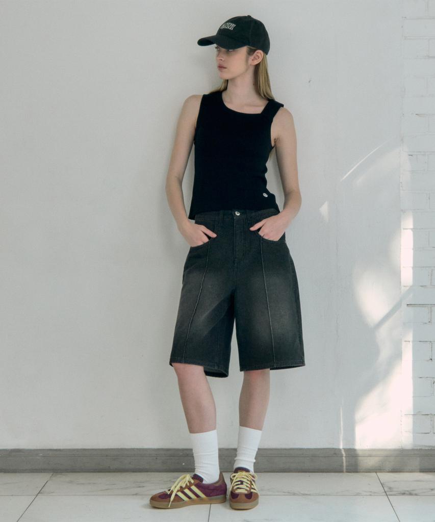 JUCYJUDY Asymmetrical Sleeveless Knit Jzkt321C